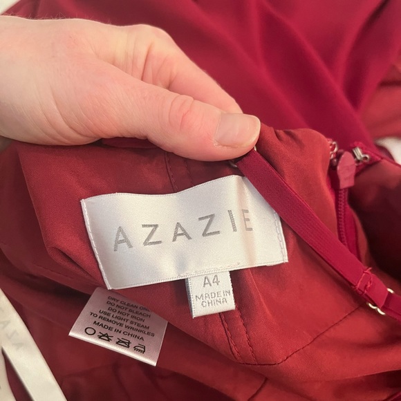 Azazie Musa bridesmaid dress size A4 (no alterations) color Burgundy - Picture 5 of 5